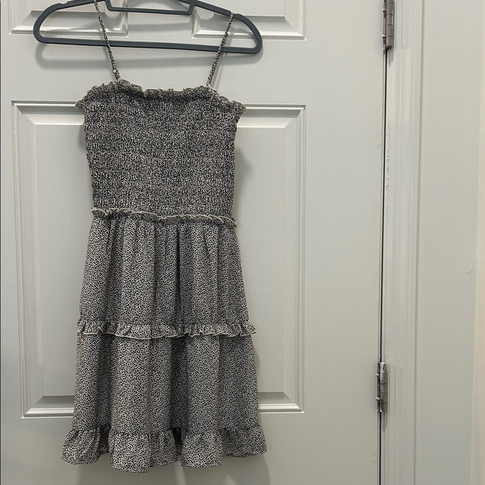 Jessica Simpson Ruffle Dress - Black and White